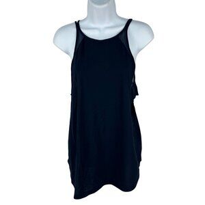Lululemon Womens Black Mesh Insert Strappy Tank Top Size S